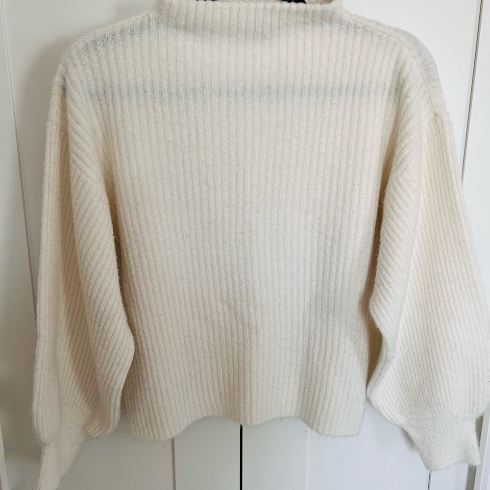 Cozy White Ribbed Sweater